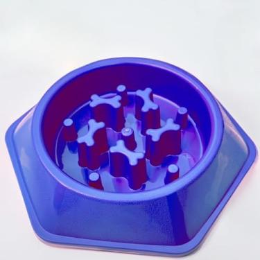 Imagem de Comedouro Lento Educativo para Cães - Comedouro Pet com Labirinto para Alimentação Controlada(Azul Médio)