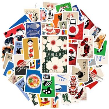 Imagem de 35 peças Cultura Japonesa Animais Comida Gato Sortudo Geisha Animal Adesivos Coloridos para Laptop Motocicleta Bagagem Telefone Guitarra Laptop Capacete Skate