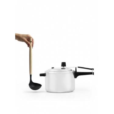 Imagem de Panela De Pressão Alumínio Polida 4,5l + Concha Cozinha