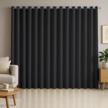 Imagem de Cortina Blackout 3,00x2,70m, Modelo Basic, Corta Luz para Varão Simples 2m – Conforto e Elegância para Sua Casa, (Preto)