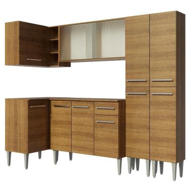 Imagem de Cozinha Completa de Canto Emilly Self Armário Vidro Madesa