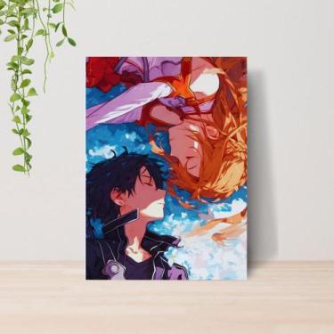 Imagem de Quadro Sword Art Online SAO Anime A4  Placa MDF 01 - Lomi Art