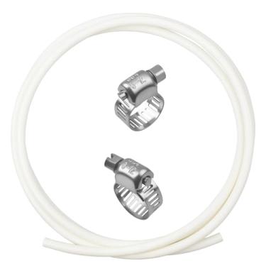 Imagem de Linha de água de geladeira 5210JA3004U serve para linha de água de geladeira LG | com 2 braçadeiras ajustáveis de aço inoxidável, braçadeiras de 6 a 51 mm para encanamento, automotivo e mais