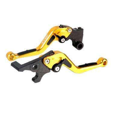 Imagem de ONE.K.S Manete de freio de motocicleta CNC de fibra de carbono para Kawasaki ZX4R ZX4RR Z900 Z650 Ninja650 ER-6F VERSYS 650/1000 Vulcan/S Alavanca de embreagem de freio (dourada)