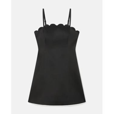 Imagem de Kate Spade New York Minivestido feminino de cetim, Preto, 40