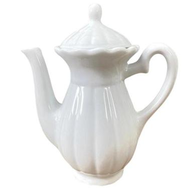 Imagem de Bule Clássico de Porcelana Branca para Leite e Bebidas - 700ml - Antil