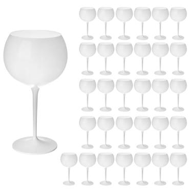 Imagem de Taça De Gin Curves 600ml Kit 32un Acrílico Alto Padrão (BRANCO)