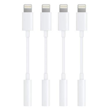 Imagem de Adaptador Lightning para conector de fone de ouvido de 3,5 mm [certificado Apple MFi] Som estéreo Hi-Fi, controle de função completa, compatível com iPhone 14/13/12/11/X/8 e mais – para música