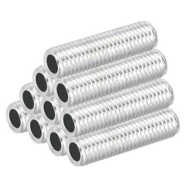 Imagem de Tubo de lâmpada de aço carbono com rosca M8, conjunto de 20 de 30 mm/1,18 polegadas, adaptador de rosca oco, fixadores, ferragens para lâmpadas, candelabro, luz de teto, DIY, revestimento de zinco