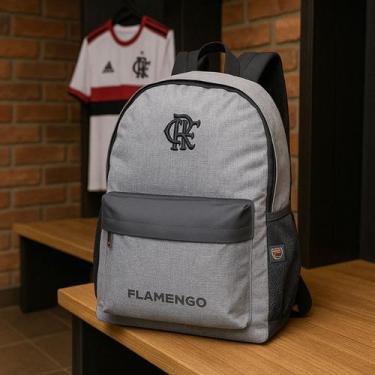 Imagem de Mochila Costas Juvenil Esportiva Flamengo Masculina com Porta Notebook