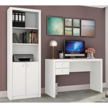 Imagem de Conjunto Escritorio 02 Peças Cj12 Branco Tecno Mobili Branco