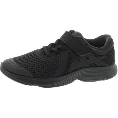 Imagem de Nike Tênis de corrida unissex infantil Revolution 4 (TDV), preto/preto, tamanho 2C infantil regular, Preto/preto, 2C Regular US Toddler