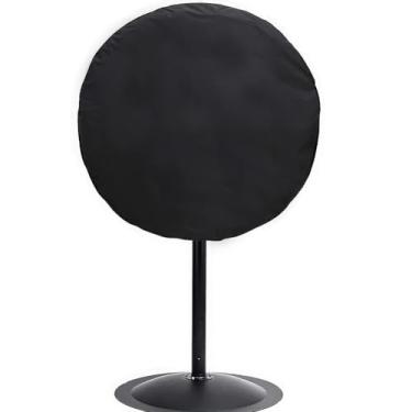 Imagem de CREATCABIN Capa de ventilador industrial capas de ventilador externo suporte de parede para piso preto à prova d'água à prova de poeira pedestal compatível com pano de proteção de 61 cm