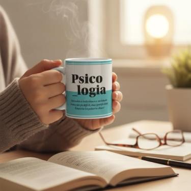 Imagem de Caneca Psicología Porcelana 330ml – Presente para Psicólogos