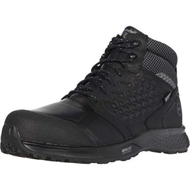 Imagem de Timberland Tênis masculino Mid Reaxion Athletic Hiker Wateproof Composite Toe Work, Marrom/preto, 43