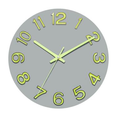 Imagem de Relógio de parede moderno de quartzo silencioso sem tique-taque de 12 polegadas