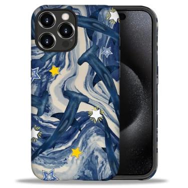 Imagem de Flivro Capa para iPhone 16 Pro Max, capa rígida de policarbonato e amortecedor interno de silicone, antiarranhões, design fino à prova de choque - colagem de tubarão baleia azul