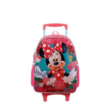 Imagem de Mochila Minnie Mouse Com Rodinhas Infantil Escolar Para Meninas - Xeryus 11411 - 14"