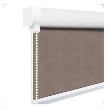 Imagem de Cortina Persiana de Rolo, rolon, rolle, blackout, blecaute, black out (Tóquio 05 - Acabamento Branco, 1,30 (lar) x 1,40 (alt) - SEM BANDÔ)