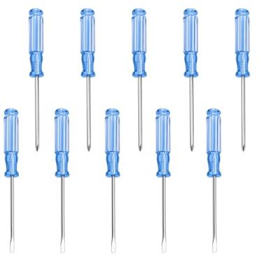 Imagem de Xindojuz 5 chaves de fenda de cabeça chata pequena, 5 chaves de fenda Phillips, conjunto de chaves de fenda com bolso pequeno de 12 cm de comprimento para conserto de pequenos eletrodomésticos