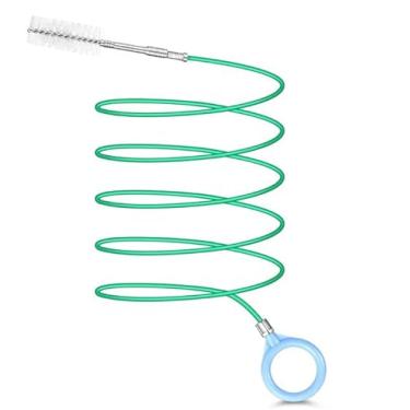 Imagem de Ferramenta de limpeza de ralo de teto solar de carro, limpador de tubos de carro de 198 cm, escova de limpeza de tubos flexível