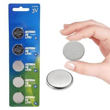 Imagem de Bateria de Botão Lítio Cartela Com 5 Unidades 3V CR2025 - Carregamento Para Relógio, Calculadora, Controle Remoto, Brinquedos, Lanternas, Câmeras, Alarmes, e Eletrônicos (KP-BT2025)