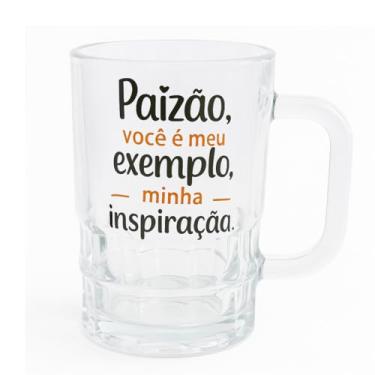 Imagem de Caneca de Vidro Pai 340ml - Presente Criativo Para Pai e Padrasto Ideal para Cerveja, Drinks e Sucos – Vidro Reforçado e Alça Confortável Natal Aniversário e Dia dos Pais (Paizão Exemplo e Inspiração)