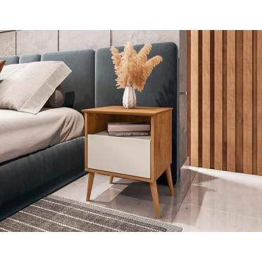 Imagem de Mesa de Cabeceira Cancun - JM3 Moveis (Nature/Off White)