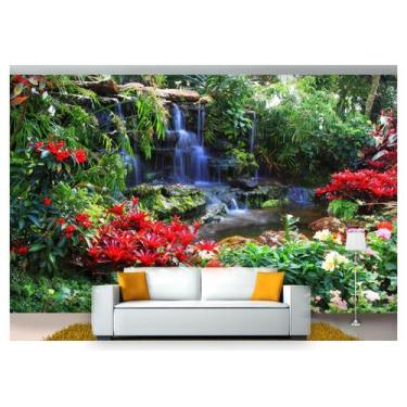 Imagem de Papel De Parede Cachoeira Natureza Mata 3D 6M² Nch140 - Você Decora
