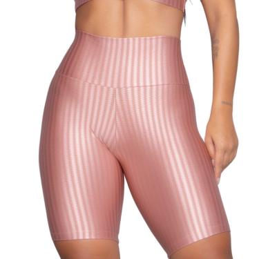 Imagem de Bermuda Fitness New Zig 3D Serra e Mar Modas Poliamida Cós Alto Academia Treino Moda Feminina-Feminino