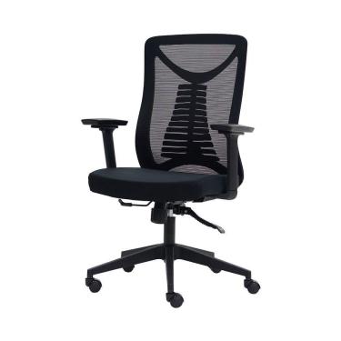 Imagem de Cadeira Escritório Nr-17 Giratória Diretor Vancouver Preta Braços 3d Preto