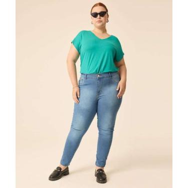 Imagem de Calça Plus Size Feminina Jeans Skinny-70579 - VIZZY JEANS, 54, Jeans c