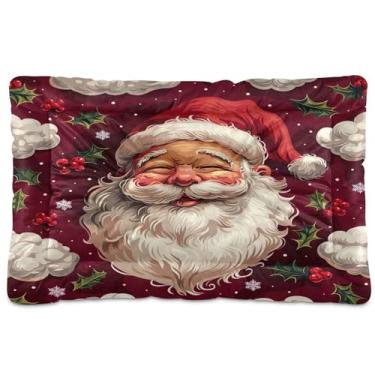Imagem de SEHANY Cama de Natal para cães e gatos com fundo antiderrapante, cama de canil, colchão macio para animais de estimação, lavável, para cães pequenos, médios e grandes, gatos, 91 x 61 cm