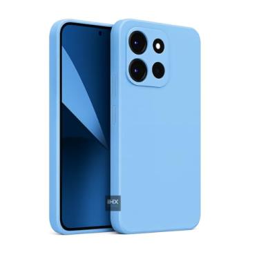 Imagem de Capa Capinha Case Compatível Motorola Moto G56 Silicone Aveludada Anti Impacto Reforçada Emborrachado Com Proteção De Câmera Premium (AZUL PISCINA)
