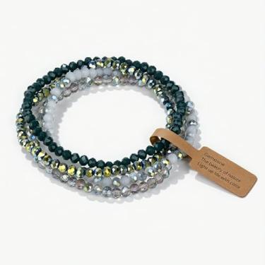 Imagem de Pulseiras de contas para mulheres, pulseira de vidro retrô moderna, presentes para mulheres, etiqueta de amizade, pulseiras de joias, One Size, Vidro, Sem Pedra Preciosa