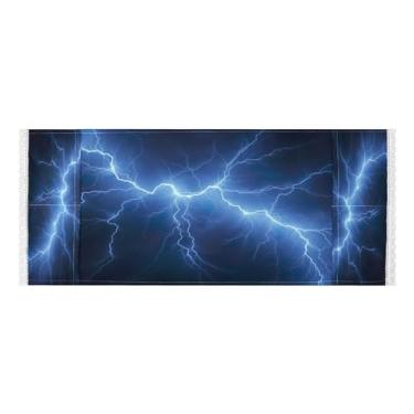 Imagem de Wassud Capas de lavadora e secadora Lightning, protetor de lavadora com sacos de armazenamento, capa de geladeira à prova de poeira com bolsos para lavanderia doméstica, cozinha, 120 x 55 cm