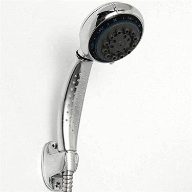 Imagem de YYBOES Chuveiro cabeça de chuveiro filtro de chuveiro elétrico cabeça de chuveiro chuveiro de mão 7 funções abs cromo banheiro chuveiro de alta pressão redondo economia de água Han