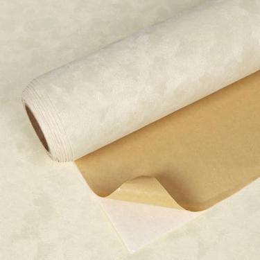 Imagem de VEELIKE Forro de gaveta de veludo creme macio, forro de feltro autoadesivo para gavetas, caixa de joias, móveis, 40 x 38 cm, rolo de tecido de veludo manchado, descasque e cole papel de contato para