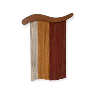 Imagem de Painel Decorativo Boho Chic Macramê Onda Enfeite Artesanal Tepeçaria de Parede