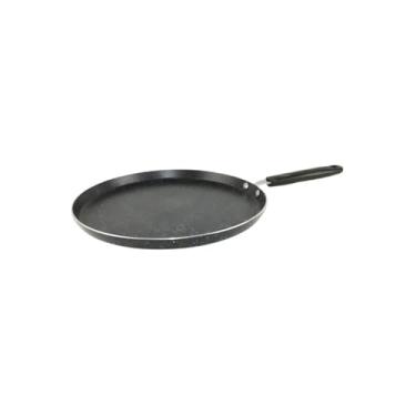 Imagem de Frigideira Tapioqueira Panquequeira com Indução, 26cm, Alumínio com Revestimento Antiaderente Techflon, Preta, Compatível com Fogão a Gás, Elétrico e Vitrocerâmico