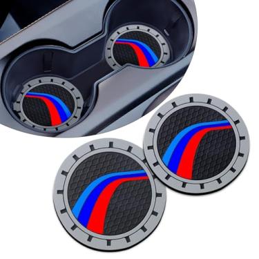 Imagem de Erivis 2 peças de porta-copos de carro para Ford F-Series BroncoSport Bronco Mustang Maverick Escape Acessórios, Porta-copos de carro de silicone antiderrapante embutido com logotipo esportivo fluindo