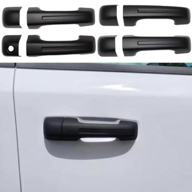Imagem de AOKIO Capa de maçaneta de porta compatível com acessórios Dodge Ram 1500 2019 2021 2022 2023 2024 2025 (sem fechadura inteligente, não para 1500 Classic)