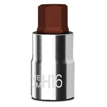 Imagem de BLACKROBOT Soquete de broca hexagonal de 16 mm, soquete de chave Allen H16 de 1/2 polegada, métrico, totalmente polido, cabeça de aço S2 feita para reparo