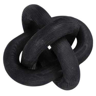 Imagem de MAGICLULU Decoração de nó de corrente de madeira feita à mão natural para casa de fazenda Boho e decoração de escritório mesa rústica centro de mesa chique destaque de arte de parede para sala de