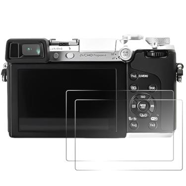 Imagem de pssped 2 peças protetoras de tela compatíveis com câmera Panasonic Lumix GX7 GM1 GM1S GF7 G6, película de vidro temperado de dureza 9H de 0,25 mm, presente para entusiastas de câmera, impressão