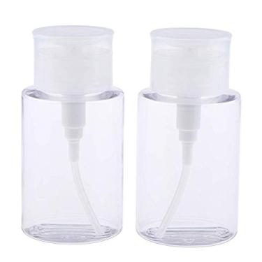 Imagem de 2 frascos de bomba de dispenser de sabonete líquido para recipiente de álcool líquido – transparente, 150 ml