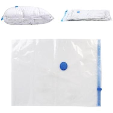 Imagem de Saco Organizador a Vácuo, 40x60cm, PVC Transparente, Redução de Volume 80%, com Zíper Hermético, 1 Unidade