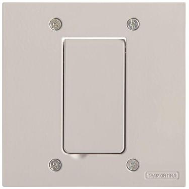 Imagem de Tampa 1 Posto 4x4 Modular Cinza - 56121152 - Tramontina Tampa 1 Posto 4x4 P- Piso Modular Cinza - 56121152 - Tramontina