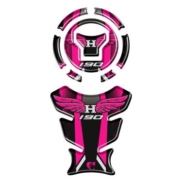 Imagem de Kit Protetor De Tanque Adesivo Moto Honda Xre 190cc 2025-26 Rosa Rosa