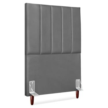 Imagem de Cabeceira Solteiro 90 Cm Com Frame Carla Corino Cinza Artte Cinza